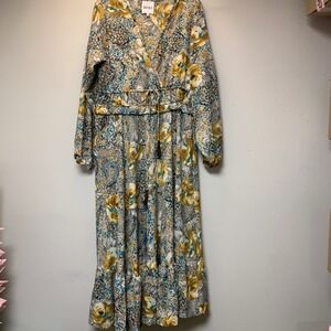 Masala Maxi Dress Womens XL Multicolor Excellent Floral Paisley Boho Tassel Tier
